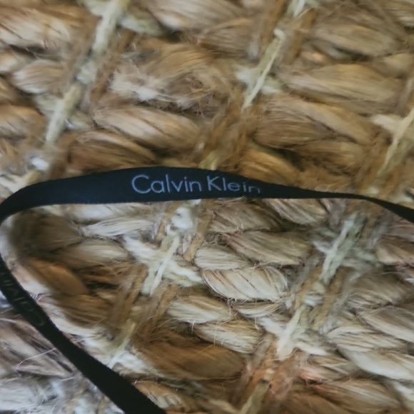 Calvin Klein White and Black Midi Dress with Elegant Silhouette - Picture 2 of 5